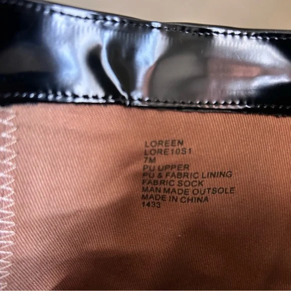 Steve Madden Loreen Black Patent Faux Leather Boots,  Size 7 - Picture 7 of 8